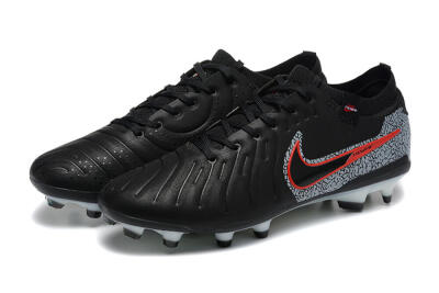 Nike Tiempo Legend 10 Elite FG Low-Tops Football Boots - Black/Red/Grey