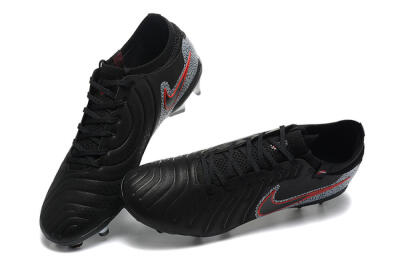 Nike Tiempo Legend 10 Elite FG Low-Tops Football Boots - Black/Red/Grey