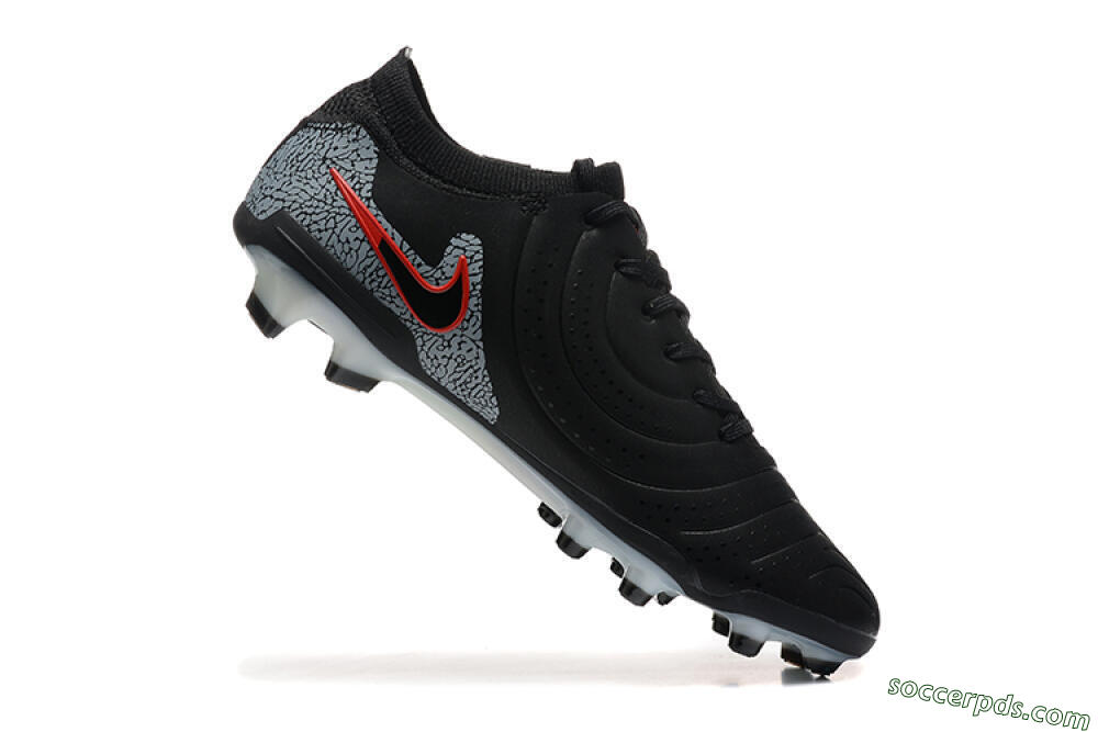 Nike Tiempo Legend 10 Elite FG Low-Tops Football Boots - Black/Red/Grey 7