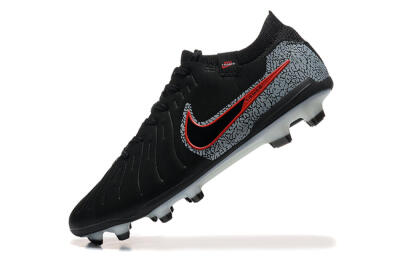 Nike Tiempo Legend 10 Elite FG Low-Tops Football Boots - Black/Red/Grey
