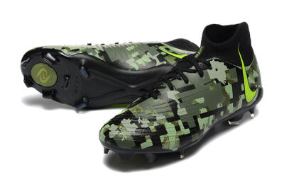 Nike Phantom Luna Elite NU FG High-Tops Football Boots - Black/Camo/Yellow
