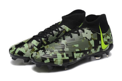 Nike Phantom Luna Elite NU FG High-Tops Football Boots - Black/Camo/Yellow