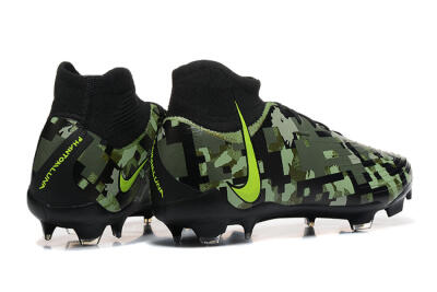 Nike Phantom Luna Elite NU FG High-Tops Football Boots - Black/Camo/Yellow