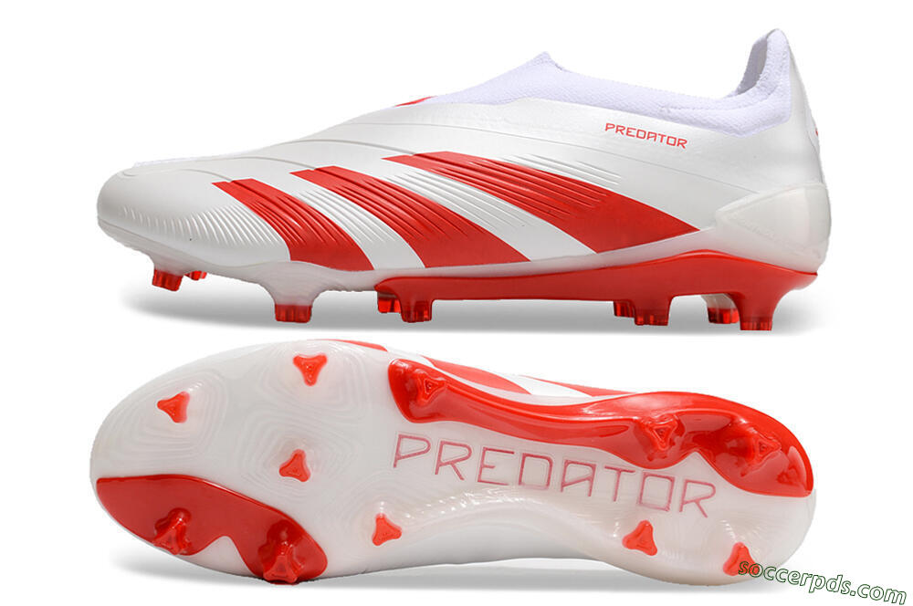 Adidas Predator Accuracy+ FG Low-Tops Football Boots - Beige/White/Red 0