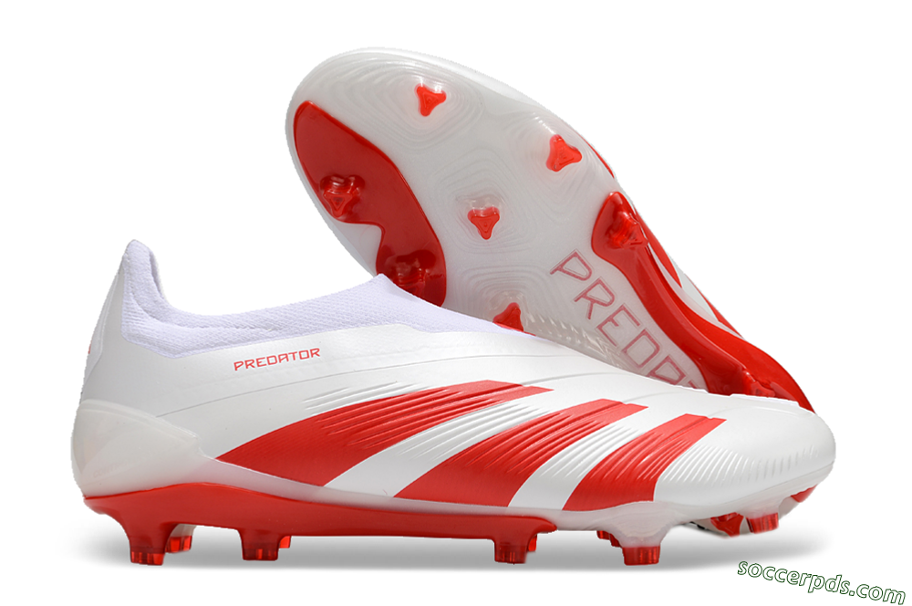 Adidas Predator Accuracy+ FG Low-Tops Football Boots - Beige/White/Red 1