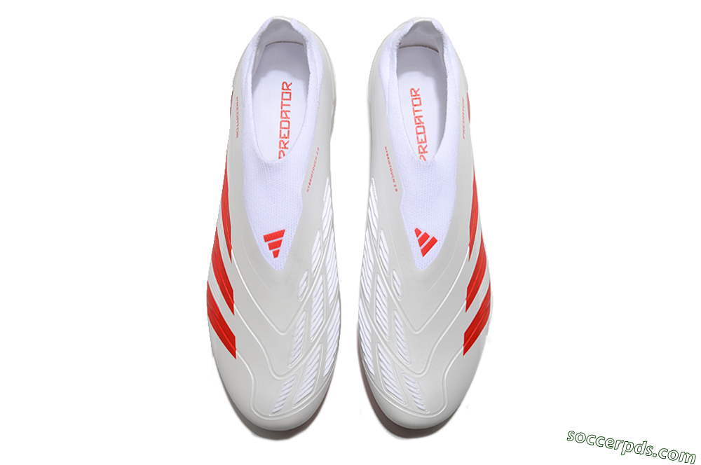Adidas Predator Accuracy+ FG Low-Tops Football Boots - Beige/White/Red 4