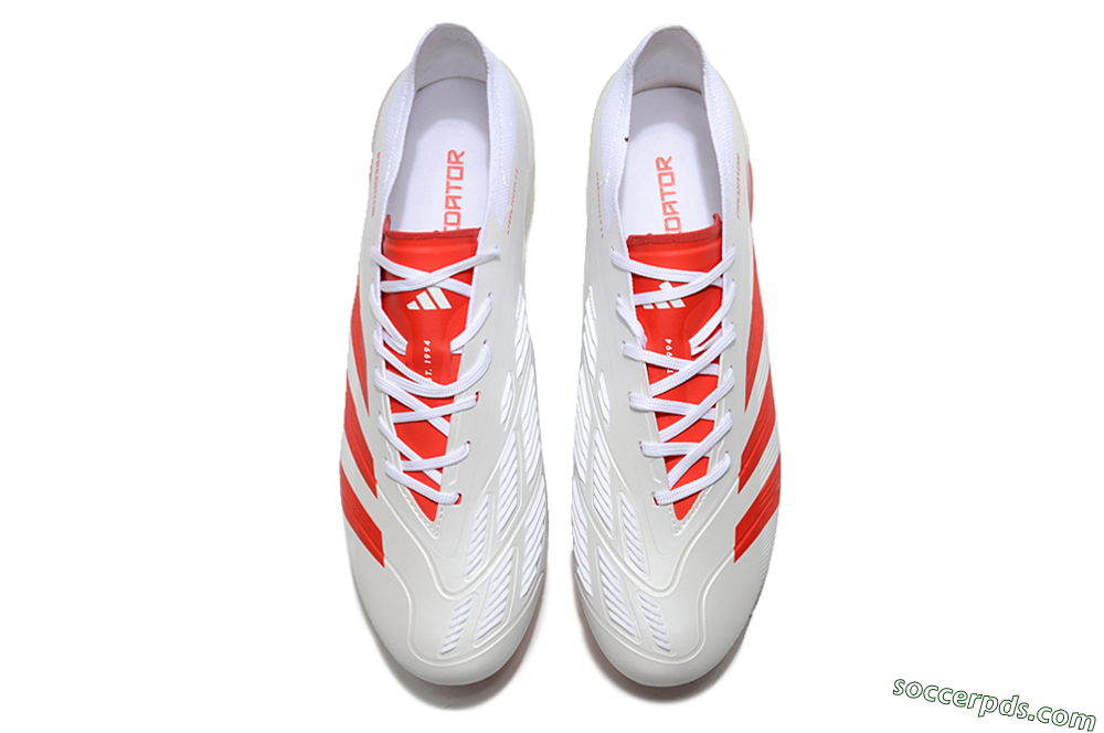 Adidas Predator Accuracy.1 FG Low-Tops Football Boots - Beige/White/Red 4