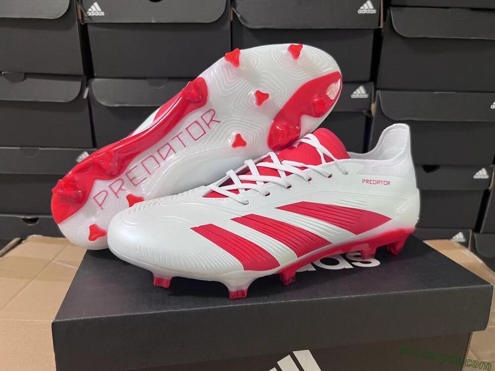 Adidas Predator Accuracy.1 FG Low-Tops Football Boots - Beige/White/Red 8