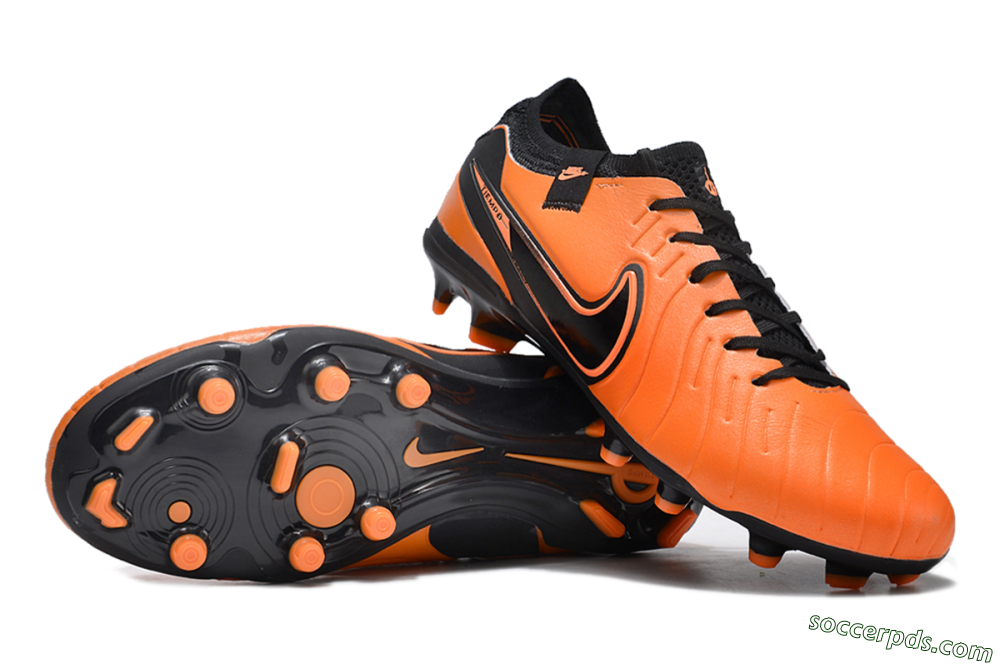 Nike Tiempo Legend 10 Elite FG Low-Tops Football Boots - Orange/Black 0