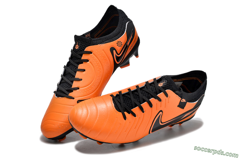 Nike Tiempo Legend 10 Elite FG Low-Tops Football Boots - Orange/Black 3