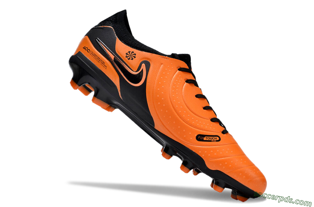 Nike Tiempo Legend 10 Elite FG Low-Tops Football Boots - Orange/Black 4