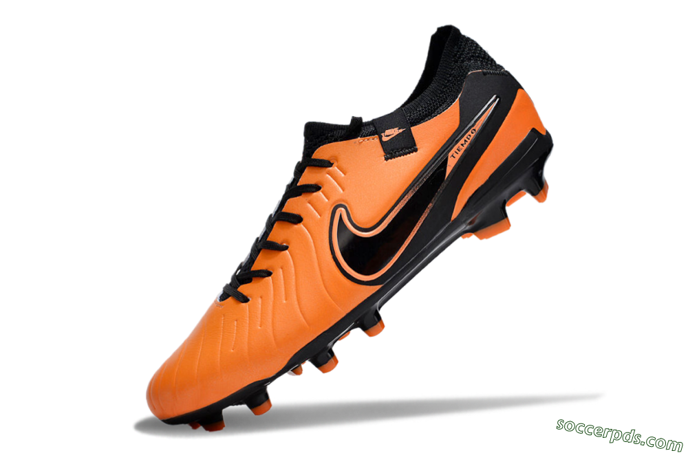 Nike Tiempo Legend 10 Elite FG Low-Tops Football Boots - Orange/Black 5