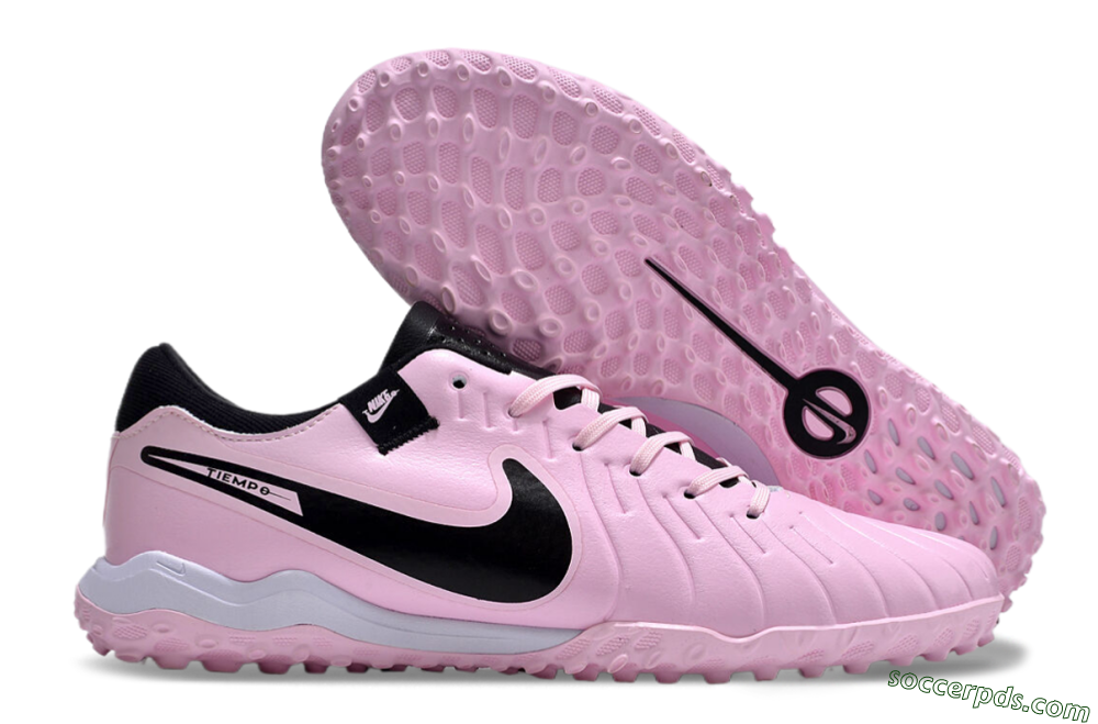 Nike Tiempo Legend 10 Pro TF Low-Tops Football Shoes - Pink/Black/White 1