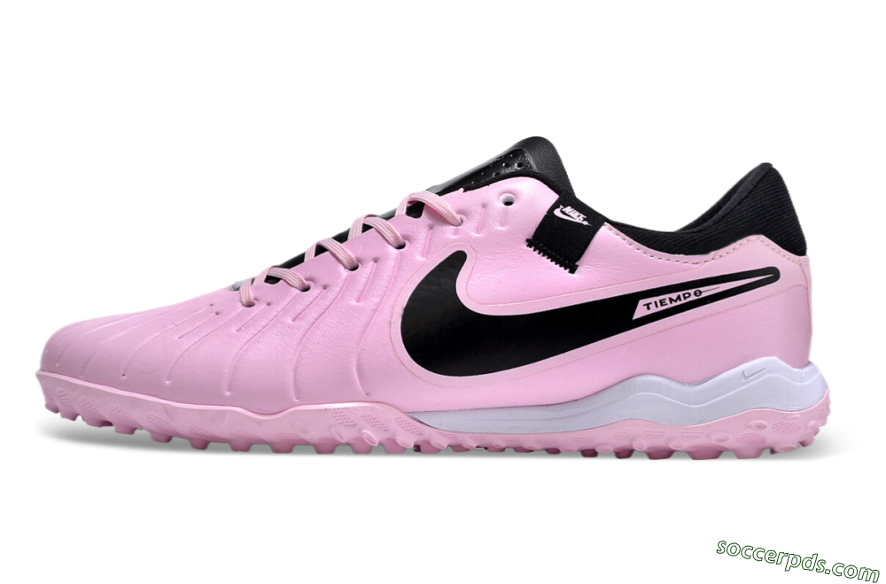 Nike Tiempo Legend 10 Pro TF Low-Tops Football Shoes - Pink/Black/White 2