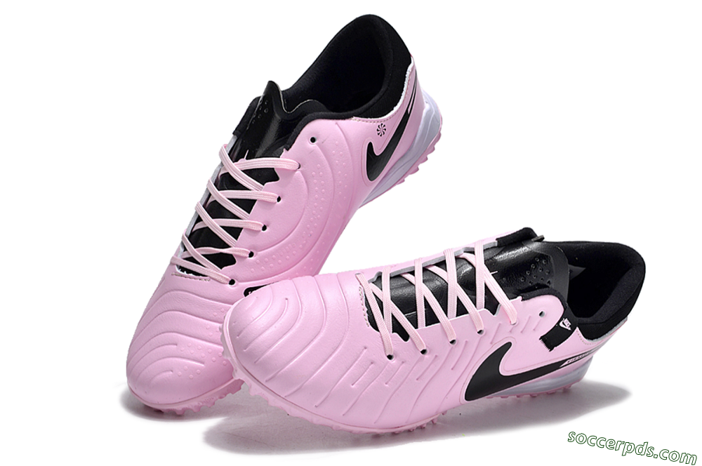 Nike Tiempo Legend 10 Pro TF Low-Tops Football Shoes - Pink/Black/White 3