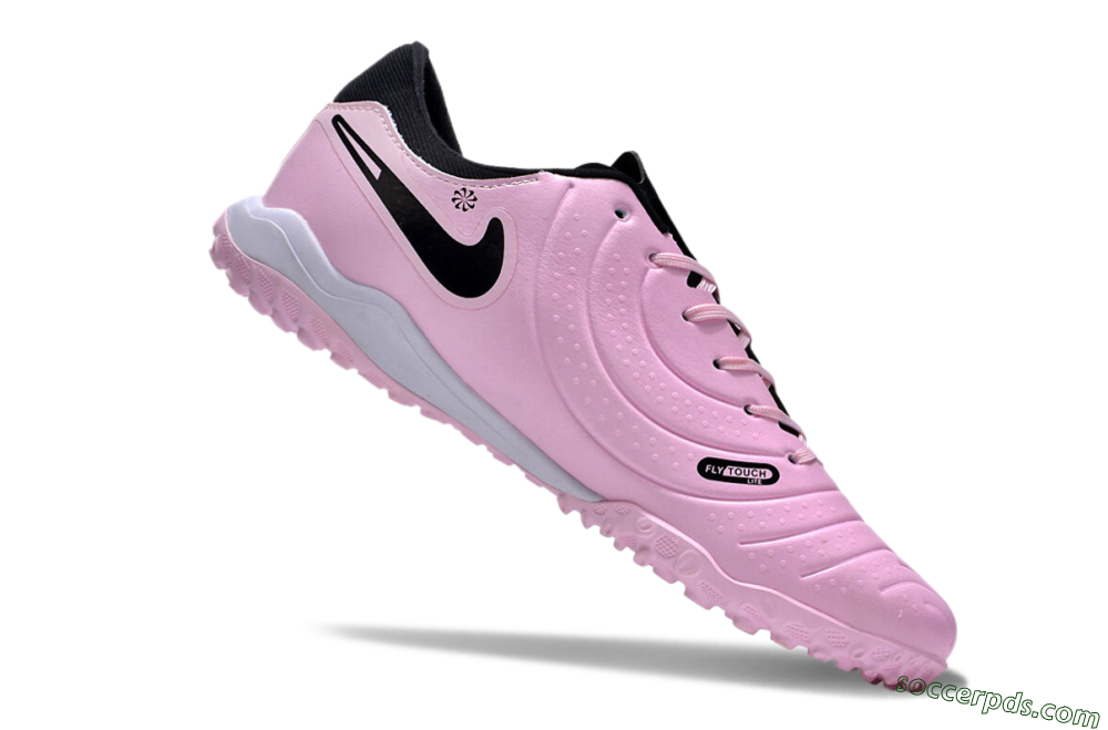 Nike Tiempo Legend 10 Pro TF Low-Tops Football Shoes - Pink/Black/White 4
