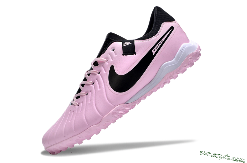 Nike Tiempo Legend 10 Pro TF Low-Tops Football Shoes - Pink/Black/White 5