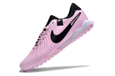 Nike Tiempo Legend 10 Pro TF Low-Tops Football Shoes - Pink/Black/White