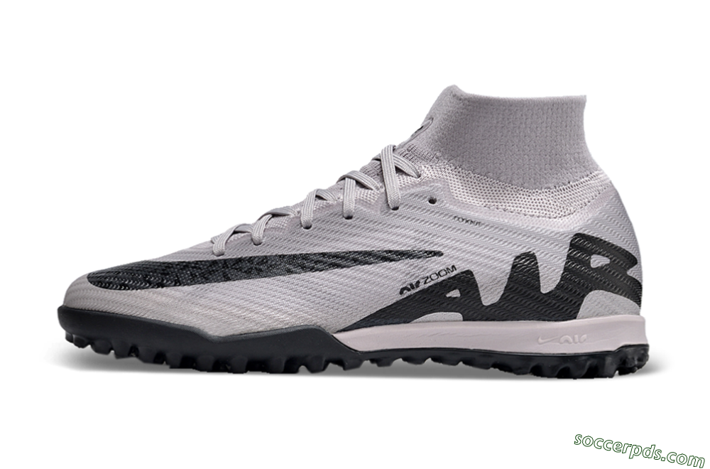 Nike Air Zoom Mercurial Superfly 9 Elite TF High-Tops Football Shoes - Grey/Purple/Black 2