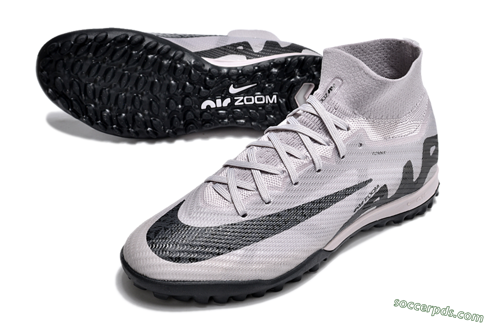 Nike Air Zoom Mercurial Superfly 9 Elite TF High-Tops Football Shoes - Grey/Purple/Black 3