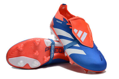 Adidas Predator Elite Foldover Tongue FG Low-Tops Football Boots - Blue/White/Red