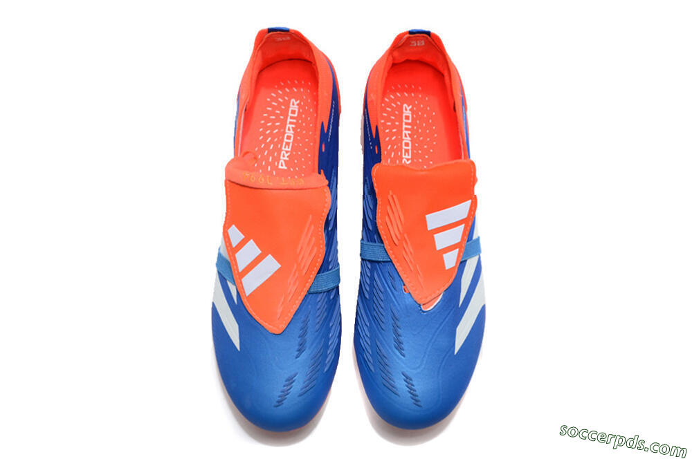 Adidas Predator Elite Foldover Tongue FG Low-Tops Football Boots - Blue/White/Red 4