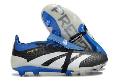 Adidas Predator Elite Foldover Tongue FG Low-Tops Football Boots - Black/White/Blue