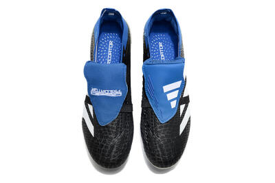 Adidas Predator Elite Foldover Tongue FG Low-Tops Football Boots - Black/White/Blue