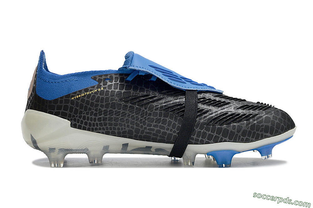 Adidas Predator Elite Foldover Tongue FG Low-Tops Football Boots - Black/White/Blue 7