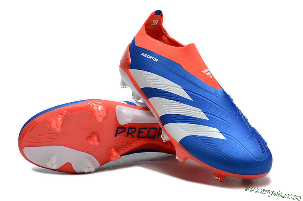 Adidas Predator Accuracy+ FG Low-Tops Football Boots - Blue/White/Red 3