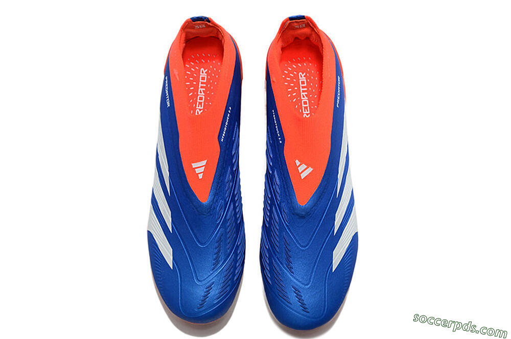 Adidas Predator Accuracy+ FG Low-Tops Football Boots - Blue/White/Red 4