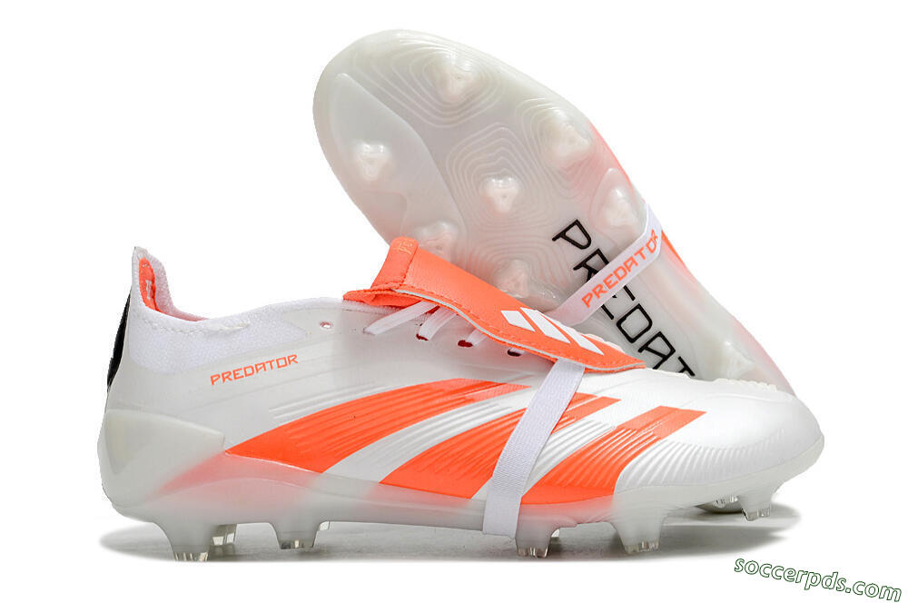 Adidas Predator Elite Foldover Tongue FG Low-Tops Football Boots - Beige/White/Red 1