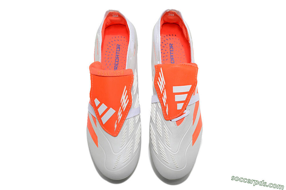 Adidas Predator Elite Foldover Tongue FG Low-Tops Football Boots - Beige/White/Red 4