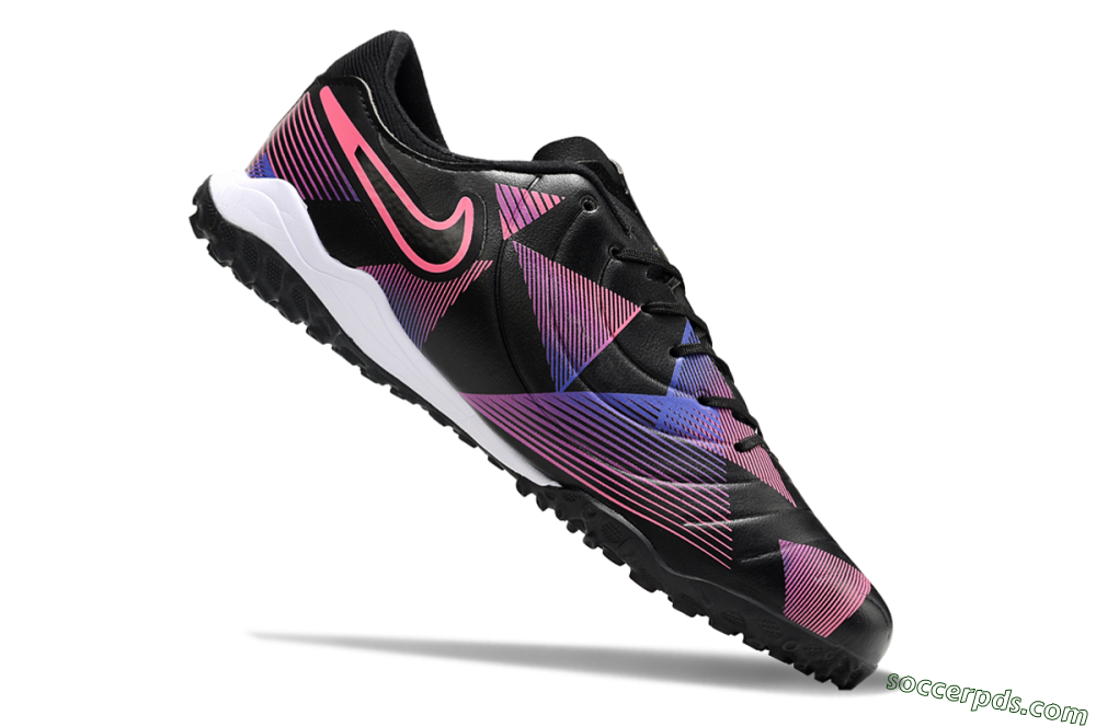 Nike Tiempo Legend 10 Pro TF Low-Tops Football Shoes - Black/Purple/Pink 4