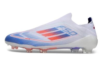 Adidas F50 Adizero FG Low-Tops Football Boots - White/Blue/Orange