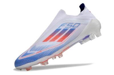 Adidas F50 Adizero FG Low-Tops Football Boots - White/Blue/Orange