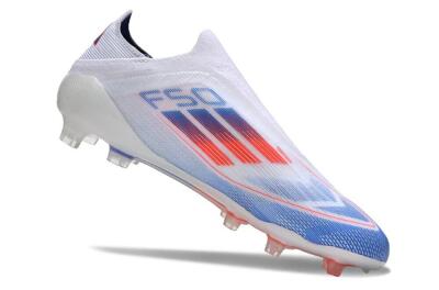 Adidas F50 Adizero FG Low-Tops Football Boots - White/Blue/Orange