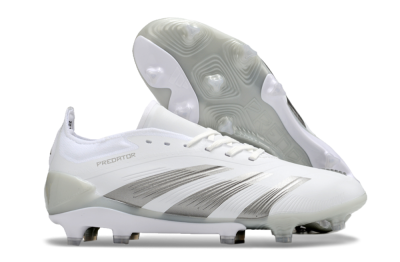 Adidas Predator Accuracy.1 FG Low-Tops Football Boots - White/Silver/Grey