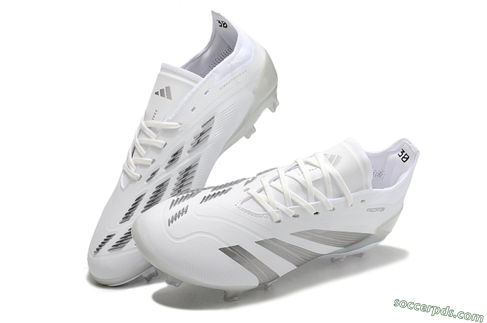 Adidas Predator Accuracy.1 FG Low-Tops Football Boots - White/Silver/Grey 3