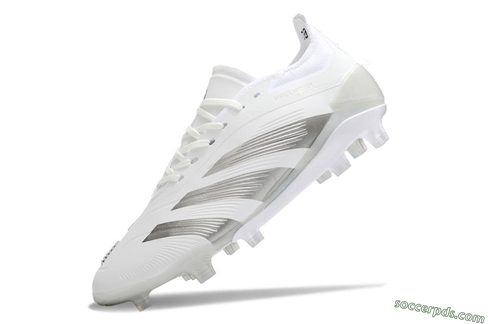 Adidas Predator Accuracy.1 FG Low-Tops Football Boots - White/Silver/Grey 5