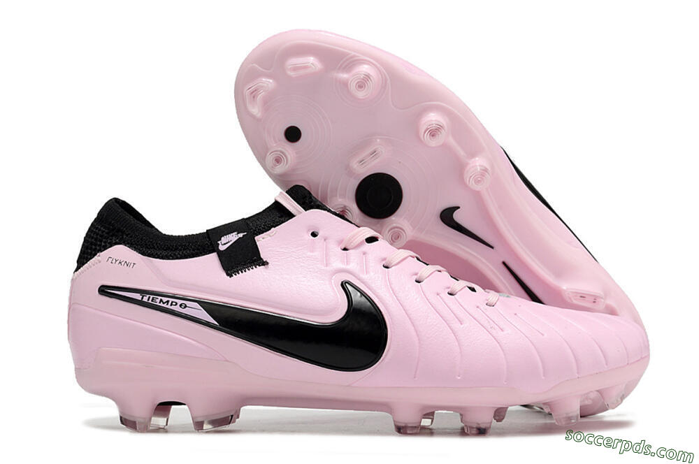 Nike Tiempo Legend 10 Elite FG Low-Tops Football Boots - Pink/Black 1