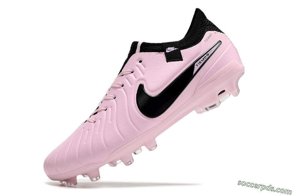 Nike Tiempo Legend 10 Elite FG Low-Tops Football Boots - Pink/Black 5