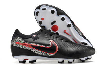 Nike Tiempo Legend 10 Elite FG Low-Tops Football Boots - Black/Red/White