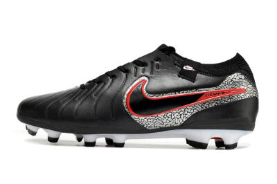 Nike Tiempo Legend 10 Elite FG Low-Tops Football Boots - Black/Red/White
