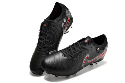 Nike Tiempo Legend 10 Elite FG Low-Tops Football Boots - Black/Red/White