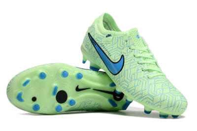 Nike Tiempo Legend 10 Elite FG Low-Tops Football Boots - Green/Blue