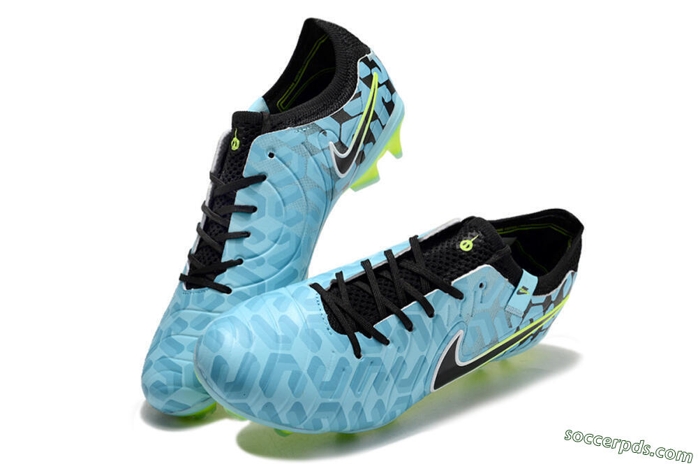 Nike Tiempo Legend 10 Elite FG Low-Tops Football Boots - Jade/Black/Yellow 3