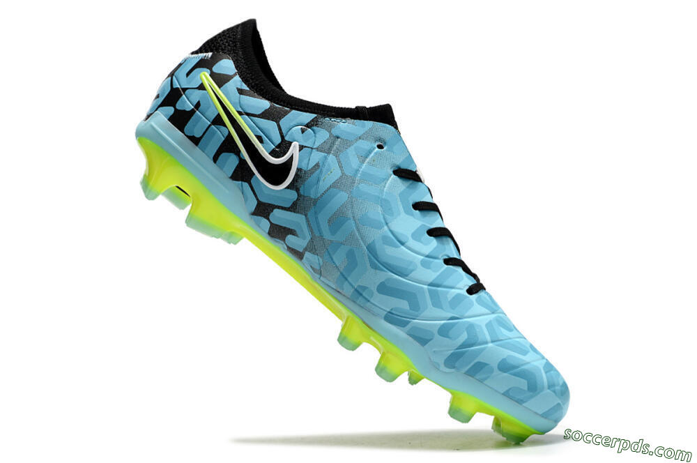 Nike Tiempo Legend 10 Elite FG Low-Tops Football Boots - Jade/Black/Yellow 4