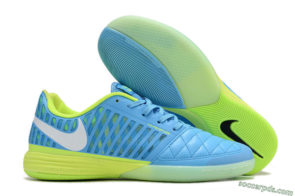 Nike Lunar Gato 2 IC Low-Tops Football Shoes - Jade/White/Yellow 1