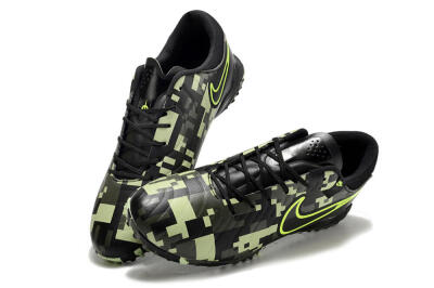 Nike Tiempo Legend 10 TF Low-Tops Football Shoes - Black/Yellow/Camo